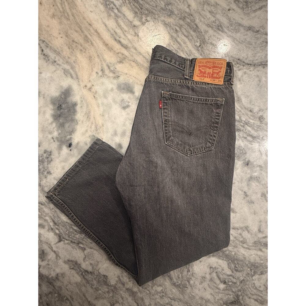 Levi’s Men’s Jeans 514 Slim Straight Fit Grey Charcoal Denim 38x30